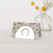 Cartes de nom Mariage Bourgogne Vintage (Dos)