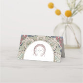 Cartes de nom Mariage Bourgogne Vintage (Dos)