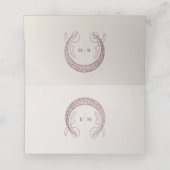 Cartes de nom Mariage Bourgogne Vintage (Intérieur déplié)