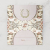 Cartes de nom Mariage Table Vintage Art Nouveau (Extérieur déplié)