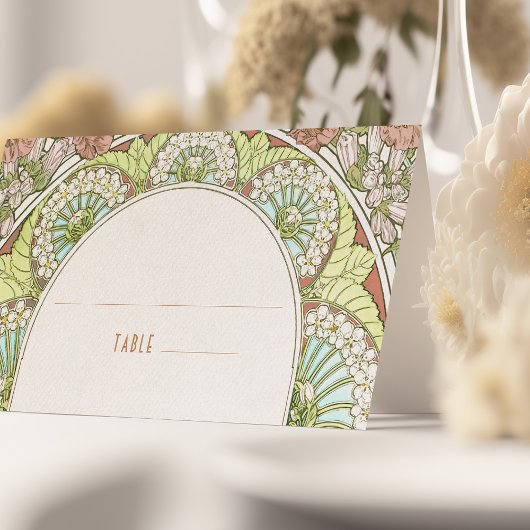 Cartes de nom Mariage Table Vintage Art Nouveau
