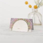 Cartes de nom Mariage Table Vintage Art Nouveau (Devant)