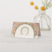 Cartes de nom Mariage Table Vintage Art Nouveau (Dos)