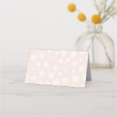 Cartes de nom pliées Baby shower froid hiver neutr (Dos)