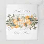 Cartes de nom pliées Cartes de Mariage Florales de (Extérieur déplié)