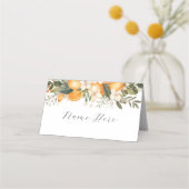 Cartes de nom pliées Cartes de Mariage Florales de (Dos)