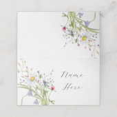 Cartes de nom pliées Mariage Fleur sauvage Daisy (Extérieur déplié)