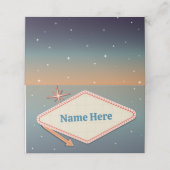 Cartes de nom pliées Mariage Las Vegas Casino (Extérieur déplié)