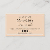 Cartes de nom pour la graduation de sable moderne (Dos)