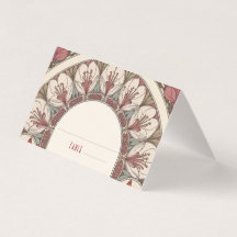 Cartes de Nom Table de Mariage Art Nouveau Vintage