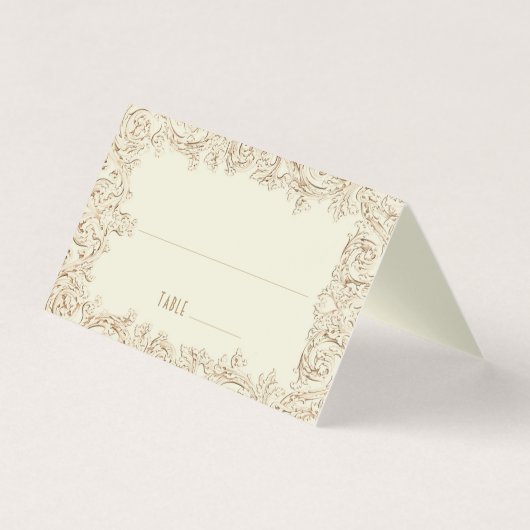 Cartes de nom Table de mariage Vintage (Front)