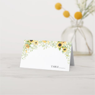 Cartes de noms de tournesol
