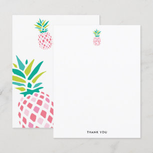 Cartes de note assez roses de Merci d'ananas