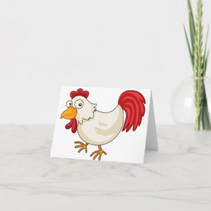 Cartes de note au poulet caricature