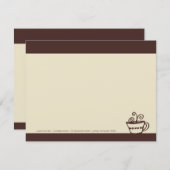 Cartes de note Brown et crèmes de tasse de café (Devant / Derrière)