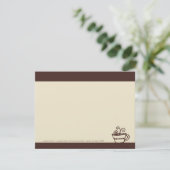 Cartes de note Brown et crèmes de tasse de café (Debout devant)