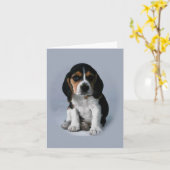 Cartes de note de beagle (Fleur jaune)