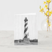 Cartes de note de blanc de phare du Cap Hatteras (Fleur jaune)