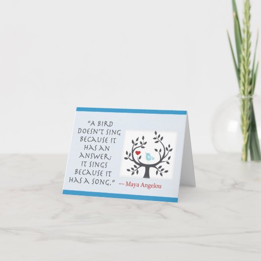 Cartes de note de chanson d'oiseau (Devant)