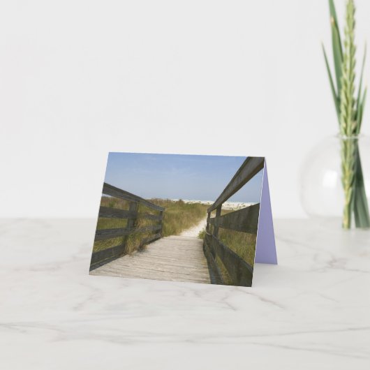 Cartes de note de chemin de plage (Devant)
