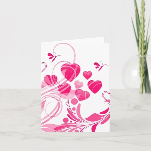 CARTES DE NOTE DE COEUR DE DESIGNER ÉLÉGANT (Devant)