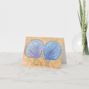 Cartes de note de Coquilles de Mer Bleu Violet Enr