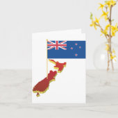 Cartes de note de drapeau de la Nouvelle Zélande (Fleur jaune)