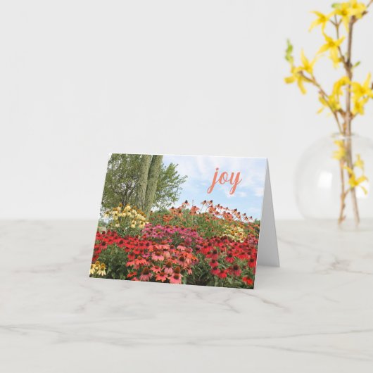 Cartes de note de floraison de joie (Fleur jaune)