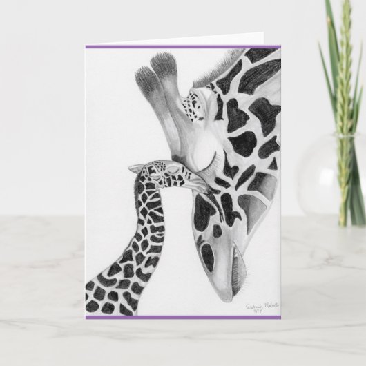 Cartes de note de girafe (Devant)