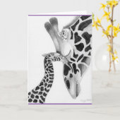 Cartes de note de girafe (Fleur jaune)