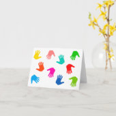 Cartes de note de Handprints (Fleur jaune)