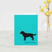 Cartes de note de labrador retriever (Fleur jaune)