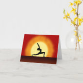 Cartes de note de lever de soleil de silhouette de (Fleur jaune)