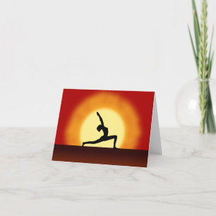 Cartes de note de lever de soleil de silhouette de