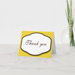Cartes de note de Merci de brun jaune et de blanc