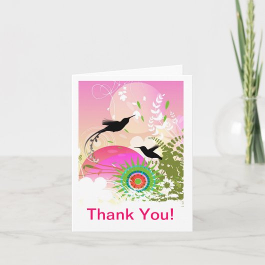 Cartes de note de Merci de colibri (Devant)