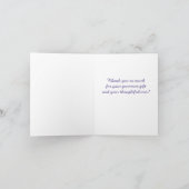 Cartes de note de Merci de fleur de colibri (Intérieur)