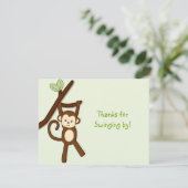 Cartes de note de Merci de jungle de singe plates (Debout devant)