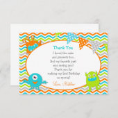 Cartes de note de Merci de monstre (Devant / Derrière)