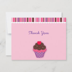 Cartes de note de Merci de petit gâteau de point