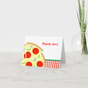 Cartes de note de Merci de pizza
