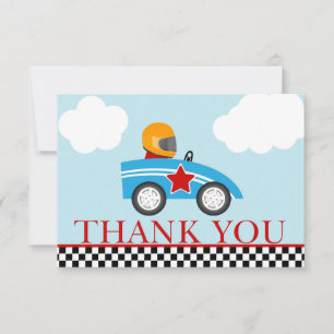 Cartes de note de Merci de voiture de course