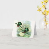 Cartes de note de nénuphars de colibris de Gould (Fleur jaune)