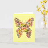 Cartes de note de papillon de Daylily (Fleur jaune)