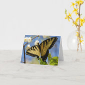 Cartes de note de papillon de machaon (Fleur jaune)