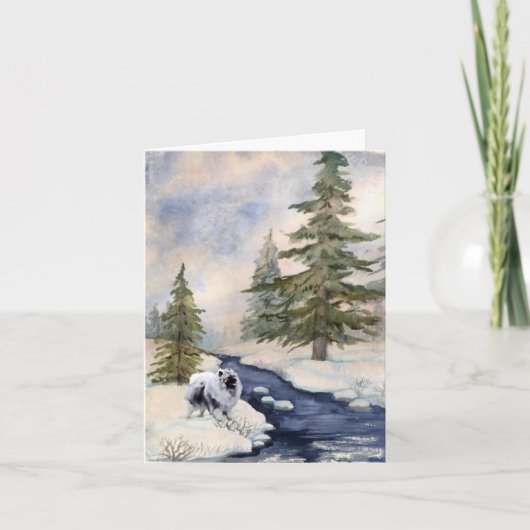 Cartes de note de scène d'hiver (Devant)