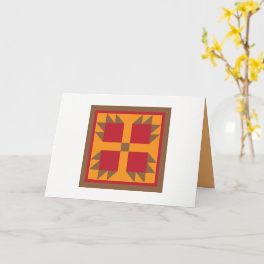 Cartes de note d'édredon - patte d'ours (rouge/or) (Fleur jaune)