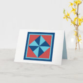 Cartes de note d'édredon - soleil (marine/rouge) (Fleur jaune)