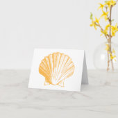Cartes de note d'or de Merci de Shell de mer de (Fleur jaune)