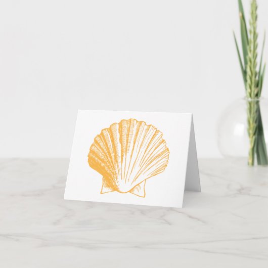 Cartes de note d'or de Merci de Shell de mer de (Devant)